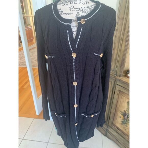 Talbots Black Wool Dolman cardigan NWT - Picture 1 of 10